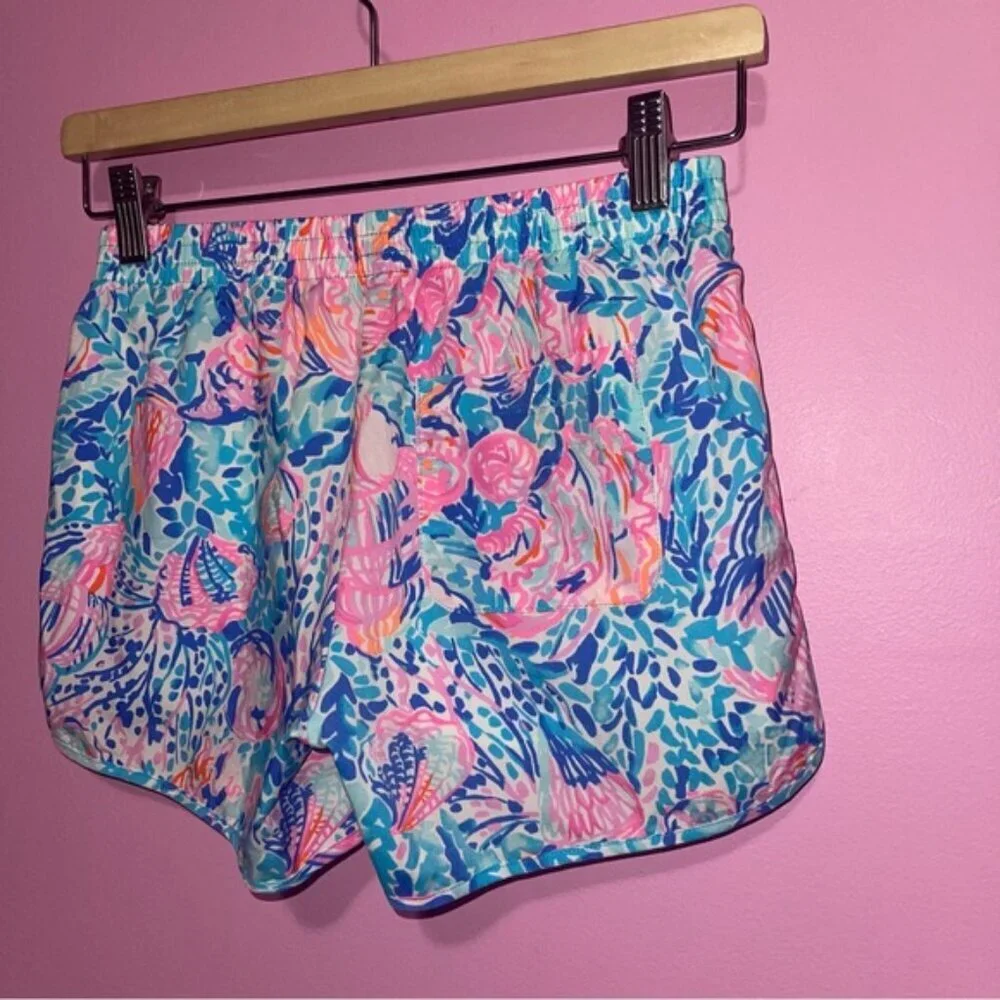 Lilly Pulitzer Shorts Women’s‎ Size XXS Pink Blue Ocean Trail 4